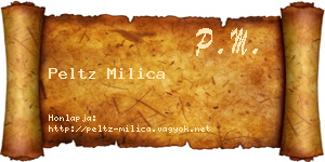 Peltz Milica névjegykártya